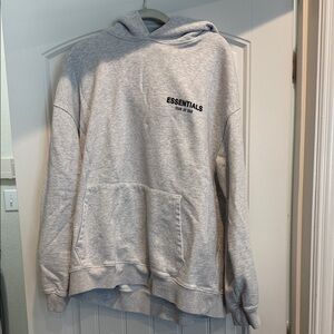 Essentials Light Gray Hoodie Sweater for Men